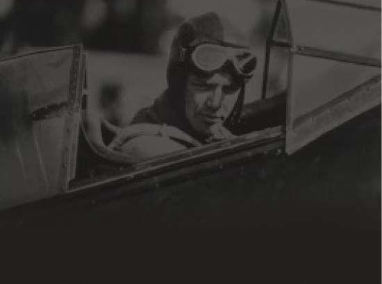 Charles Lindbergh with Erker's Advanced Technology Googles Advanced Technology from Erker's