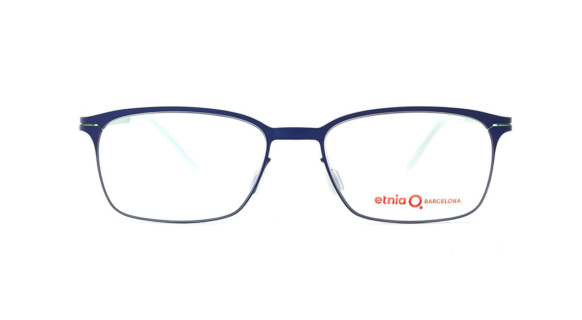 Blue framed eyeglasses