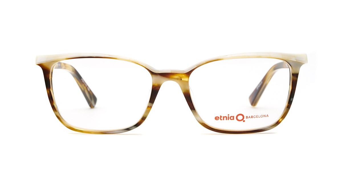 Brown and yellow etnia eyeglasses