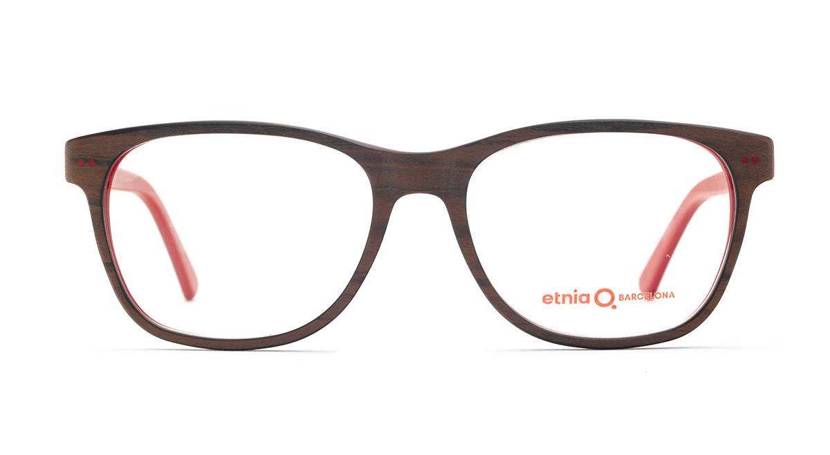 Dark brown wooden eyeglasses