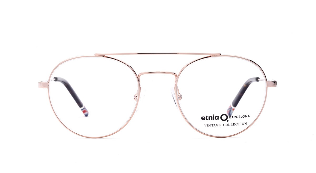 Gold framed etnia eyeglasses