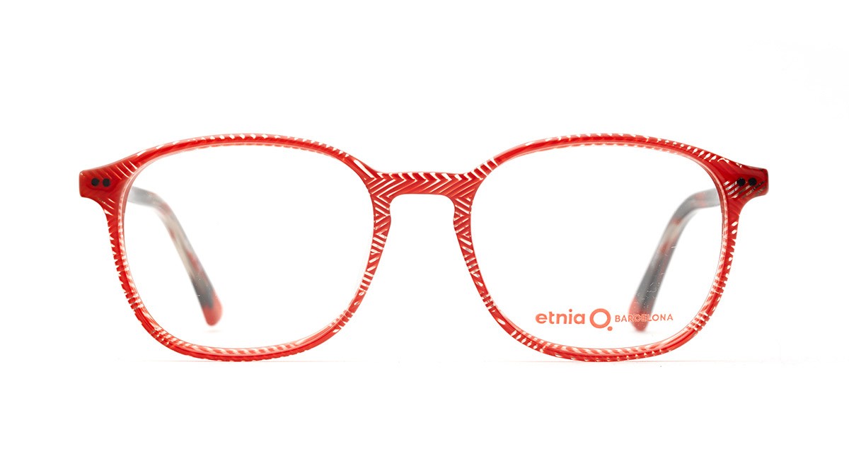 Red stripped eyeglasses
