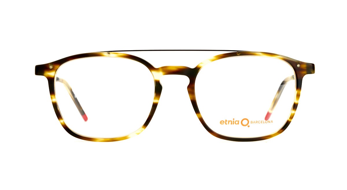 Yellow and brown speckled glasses